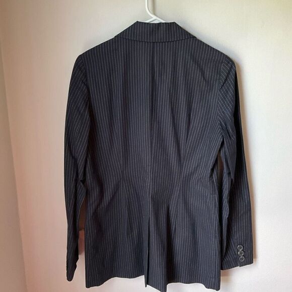 GAP Pinstripe Navy Blue Blazer, 6. - Picture 2 of 5